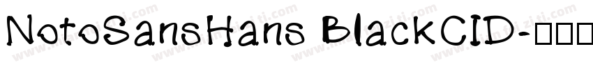 NotoSansHans BlackCID字体转换